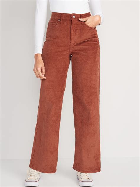 Extra High Waisted Sky Hi Wide Leg Corduroy Pants For Women Old Navy