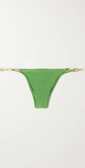 Cult Gaia Sanam Chain Embellished Recycled Bikini Briefs