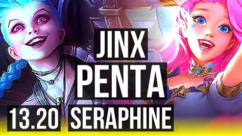 Jinx And Blitzcrank Vs Seraphine And Senna Adc Penta Rank 4 Jinx