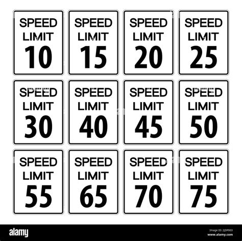 Mph Speed Limit Stock Vector Images Alamy