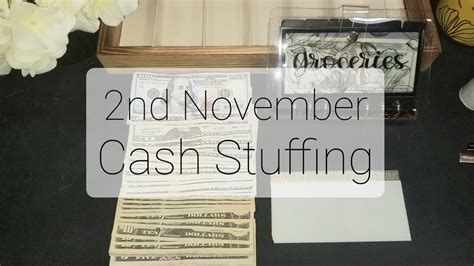 Cash Stuffing Sinking Funds Cash Envelopes Nd November