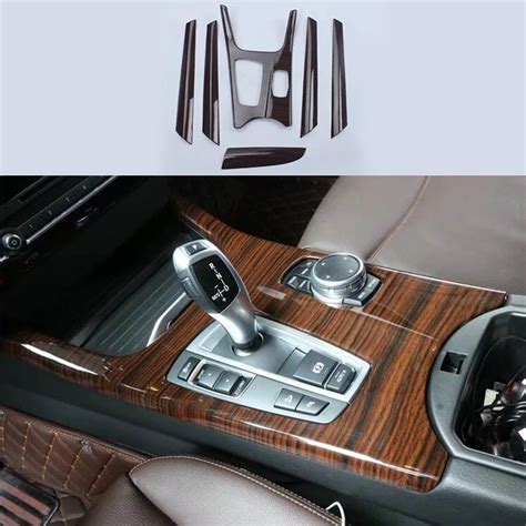 6pcs Set Wood Grain Color Dash Decoration Cover Trim For BMW X3 F25