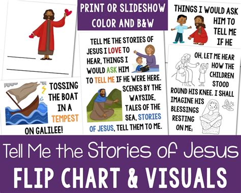 Tell Me The Stories Of Jesus Flip Chart Visual Aids Lds Primary Music