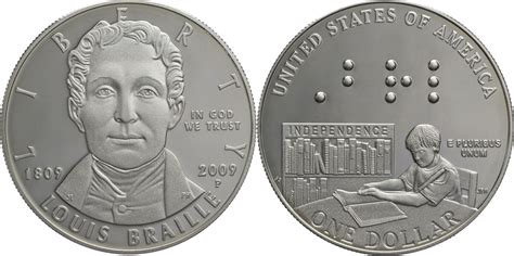 Usa Dollar P Th Anniversary Of Louis Braille S Birth Proof