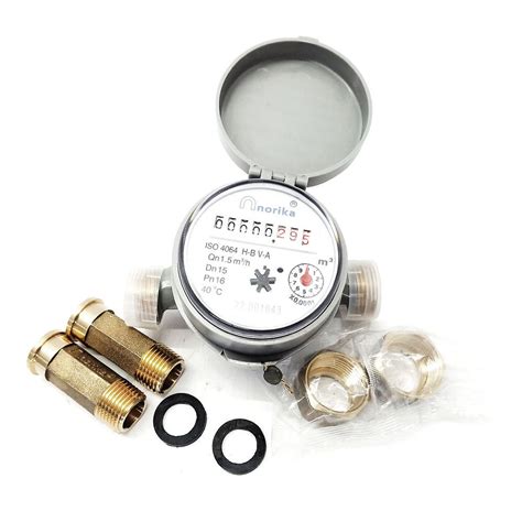 Norika Brass Class B Single Jet Dry Dial Cold C Water Meter Bsp