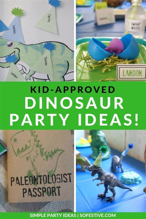 20 Dinosaur Birthday Party Ideas Simple Fun SoFestive