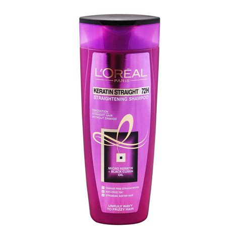 Order L Oreal Paris Keratin Straight 72h Straightening Shampoo For Unruly Wavy To Frizzy Hair