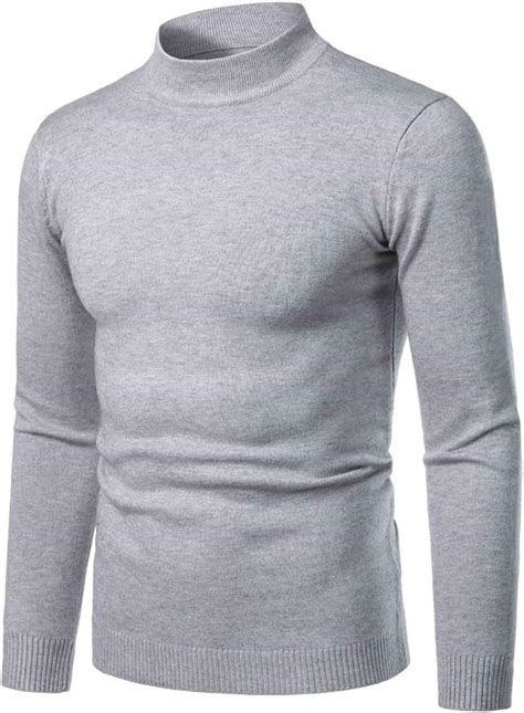 Ppppa Heren Coltrui Slim Fit Katoen Gebreid Thermische Basislaagtop