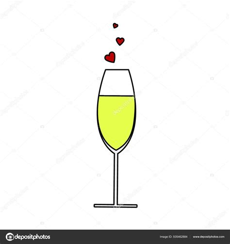 Wine Glass Heart Vector Illustration Design Stock Vector By ©panthermediaseller 505462884