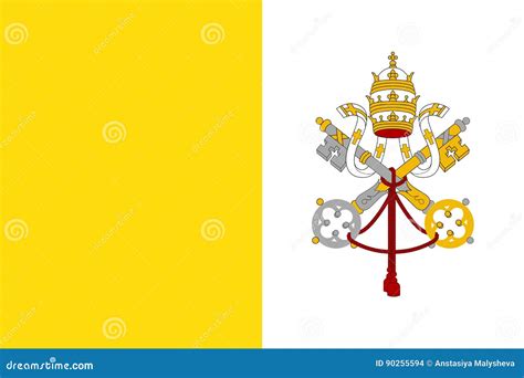 Bandera Del Estado De La Ciudad Del Vaticano Ilustración del Vector