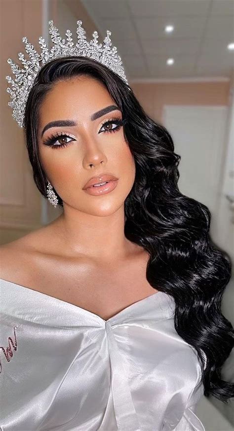 29 Glamorous Wedding Makeup Glam Look For Dark Hair Bride Glamorous