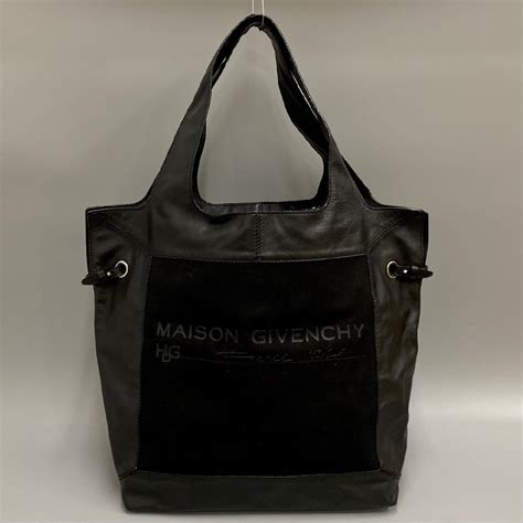 1円 極 Givenchy ジバンシィ ジバンシー ロゴ レザー 本革 キャンバス ハンドバッグ トートバッグ ビジネスバッグ A4収納可能