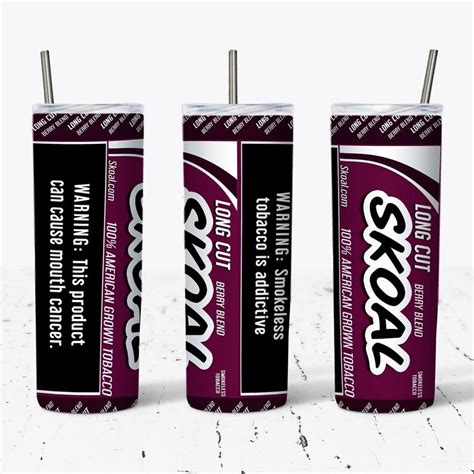 Skoal Berry Blend Tumbler Png Skinny Tumbler Wrap 20 Oz PNG Etsy