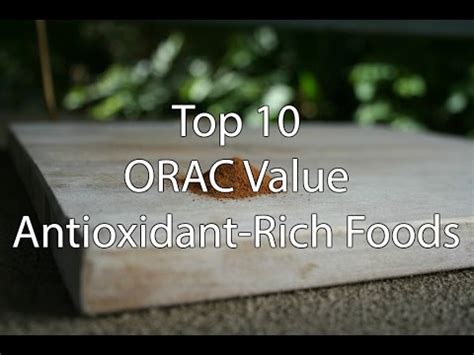 Top 10 ORAC Value Antioxidant Rich Foods YouTube