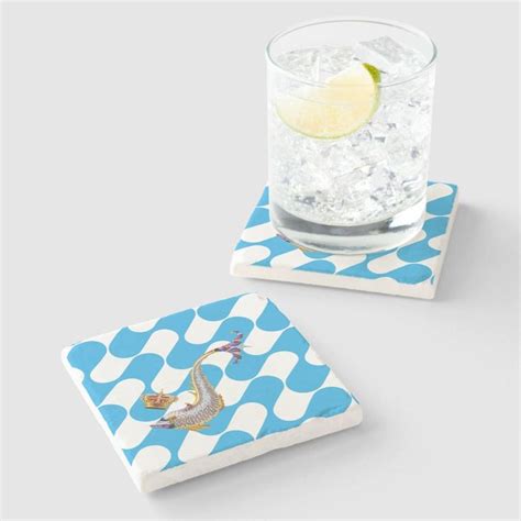 Contrada Capitana Dell Onda Wave Palio Stone Coaster Zazzle