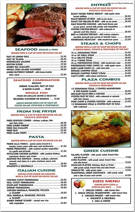 Floridian Plaza Diner Restaurant In Brooklyn Official Menus And Photos