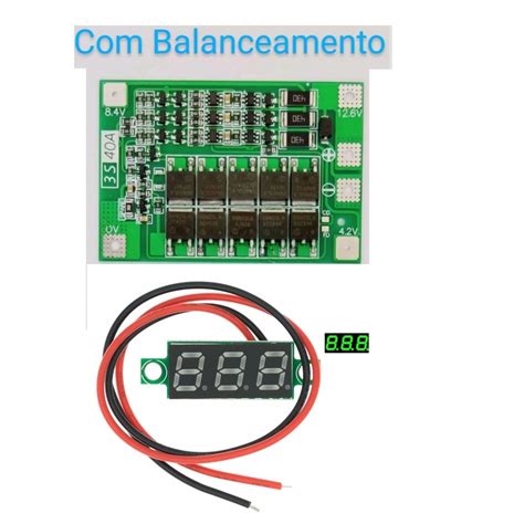 V Bateria De L Tio Li Ion A Bms Pcb Placa De Prote O