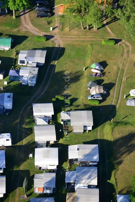 Luftaufnahme Neuruppin Campingplatz Mit Wohnwagen Am Ufer Des