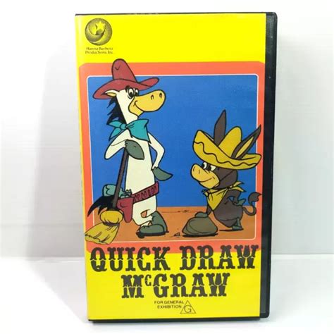 Quick Draw Mcgraw Hanna Barbera Vintage Pre Owned Pal Vhs Video Tape