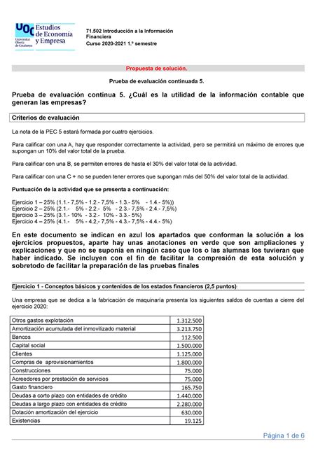 Pec Solucion Ampliada Introducci N A La Informaci N Financiera