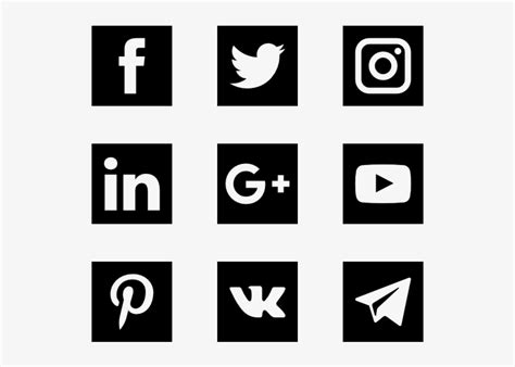 Social Media Logo Black And White Png