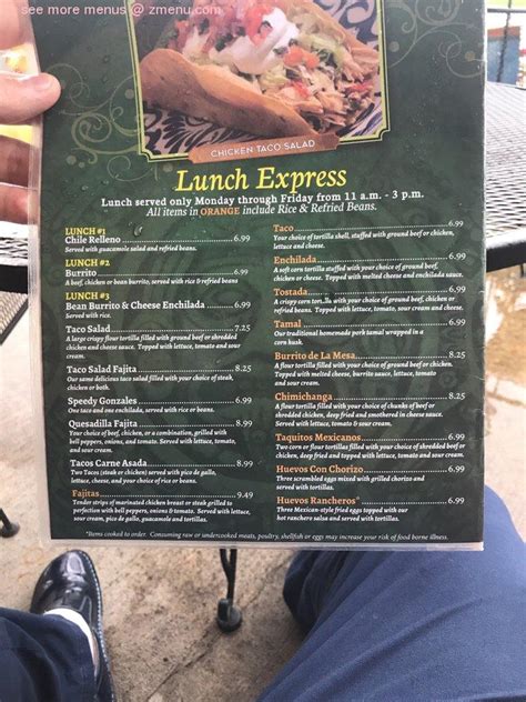 Menu at La Mesa Mexican Restaurant, Lansing