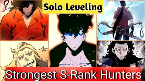 Solo Leveling Strongest S Rank Hunters All S Rank Ranking YouTube