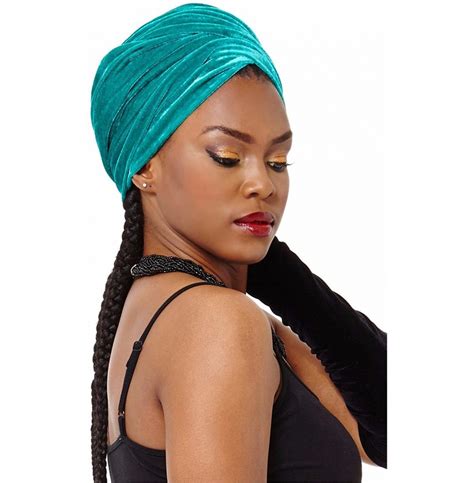 Luxury Pleated Velvet Turban Hijab Head Wrap Extra Long Tube Indian Headwrap Scarf Tie Tjm 38