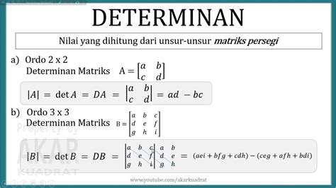 Cara Mencari Determinan Matriks 3x3 Mencari Soal