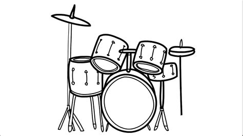 Learn Drawing How To Draw A Drums Youtube