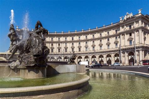 Amazing View Of Piazza Della Repubblica Rome Italy Editorial Photo