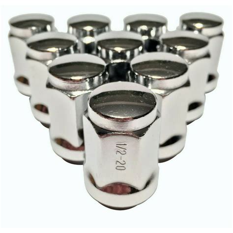 Set Of Lug Nuts Chrome Acorn Bulge Wheel Nut Closed End Lugnuts