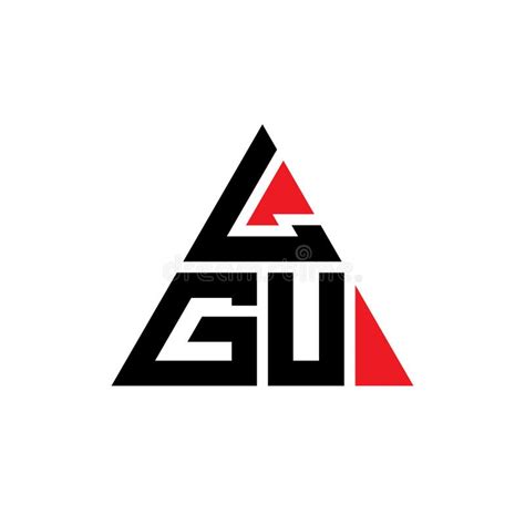 Lgu Triangle Letter Logo Design With Triangle Shape Lgu Triangle Logo