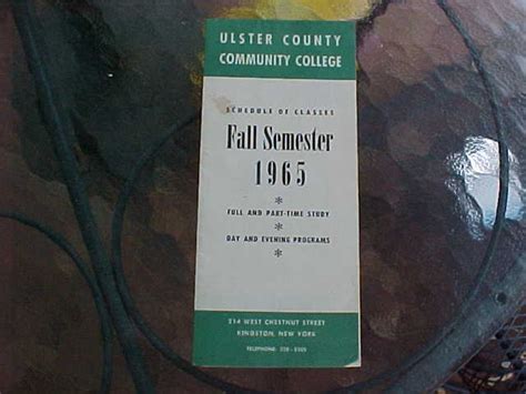 1965 UCCC Ulster County Community College Brochure Schedule of | Etsy