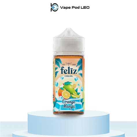 Feliz Cam Xoài 100ml Orange Mango Vape Pod LEO