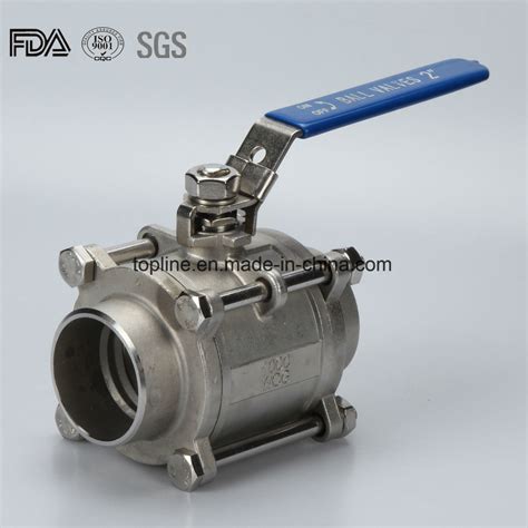 3PC Butt Weld Ball Valve With Locking Handle China Three Pieces Ball