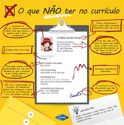 O que não ter no currículo Mercado Consumo