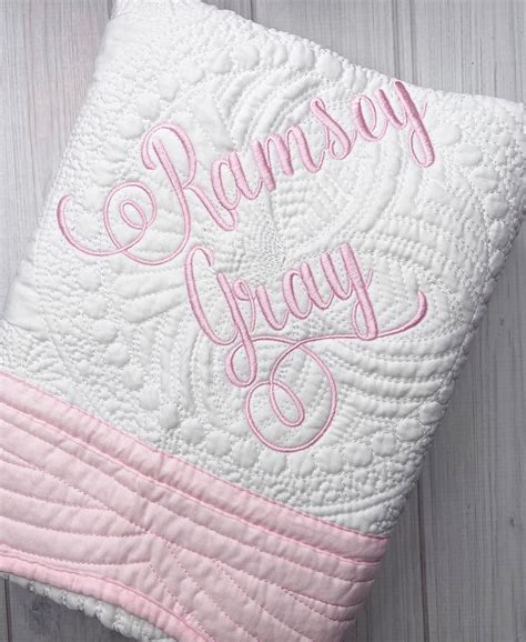 Personalized Baby Quilt Blanket Monogrammed Baby Quilt Blanket