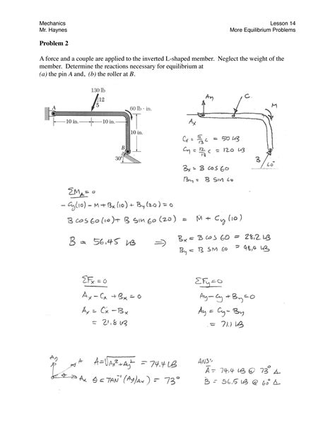 More Equilibrium Problems · Mechanics