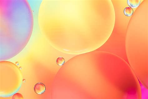 Free Photo Abstract Bubbles On Colorful Blurred Background