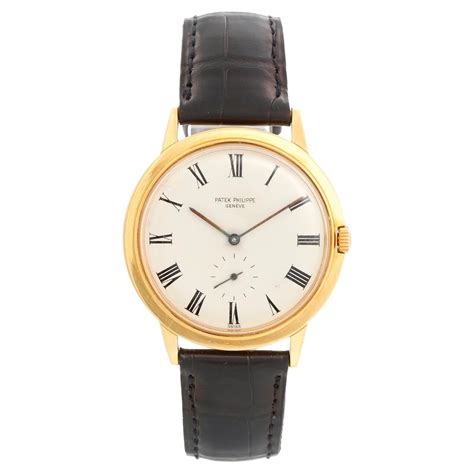 Patek Philippe Calatrava Officers 18K Yellow Gold Manual Wind Men S