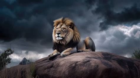 a stunning desktop wallpaper featuring a majestic lion resting on a ...