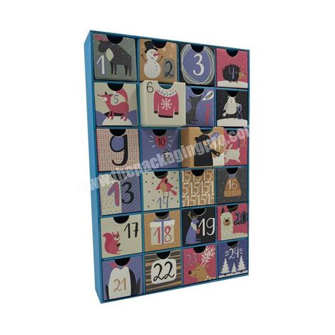 Custom Wholesale Printing Cardboard Advent Calendar Countdown Christmas