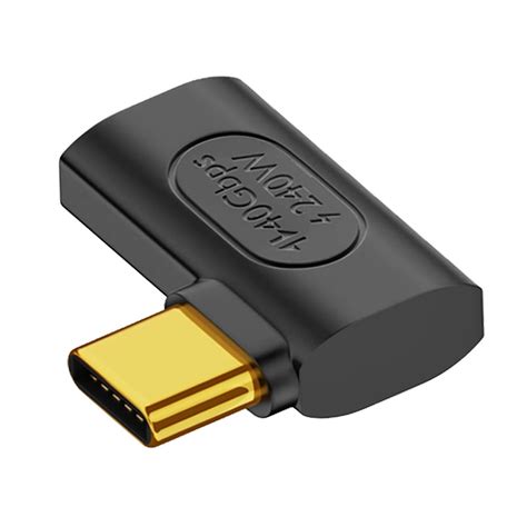 Avizar Adaptateur USB C Mâle vers Femelle Coudé Latéral Charge 240W