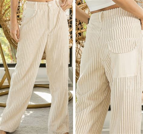 Corduroy Wide Leg Pants La Trends Addict