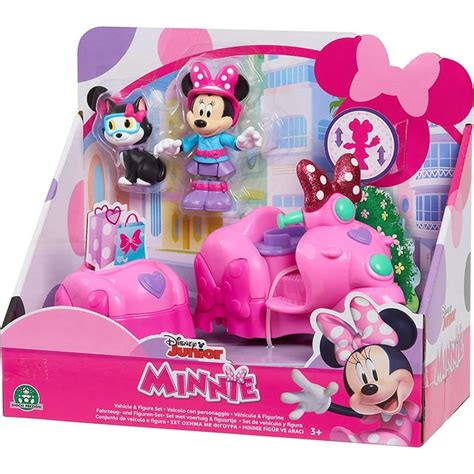 Disney Junior Minnie Mouse Vehicle & Figure Removeable Side Car Pink ...