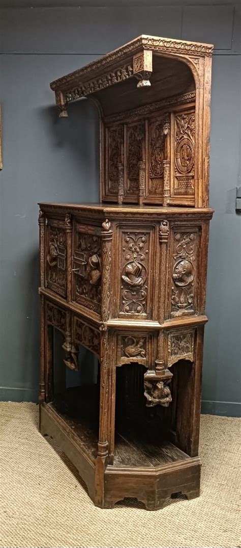 Proantic Dressoir De Style Renaissance Richement Sculpté