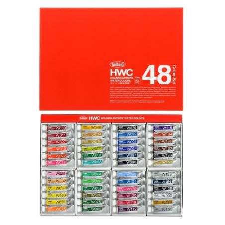 Coffret 48 Tubes 5ml Aquarelles Extra Fines En Carton Holbein Artists