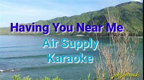 Having You Near Me (Karaoke Version) - YouTube