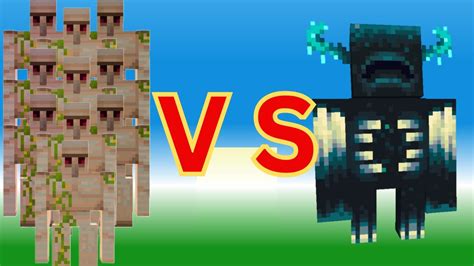 IRON GOLEM Vs WARDEN Mob Fight In Minecraft How Many IRON GOLEM To